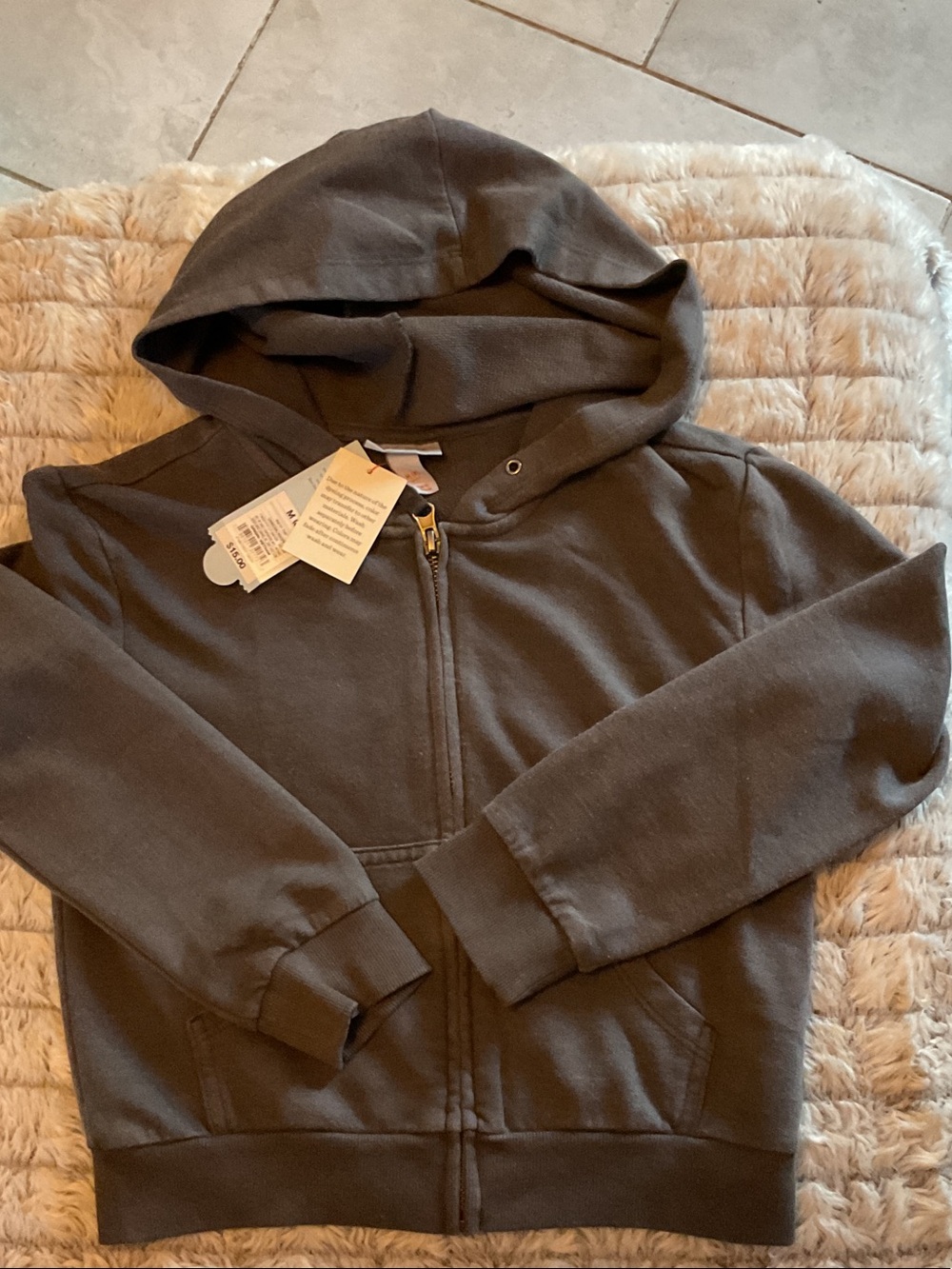 Juicy Couture Kids Gray Pullover Zip Hoodie
